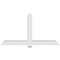 Ekena Millwork Eugene Architectural Grade PVC Gable Bracket, 84"W x 45 1/2"H x 6"D x 6"F, 13/12 Pitch GBP084X46X0606EUG00 - alternate 5